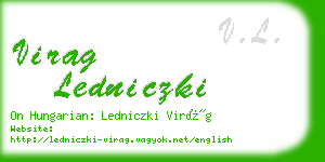 virag ledniczki business card